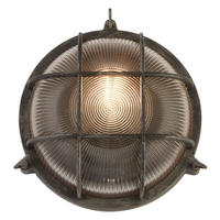 Searchlight Außenleuchte schwarz transparent Glas Stahl B/H/T: ca. 11x26,5x11 cm E27 1 Brennstellen Bulkhead - schwarz/transparent (11,00/26,50/11,00cm) - Searchlight