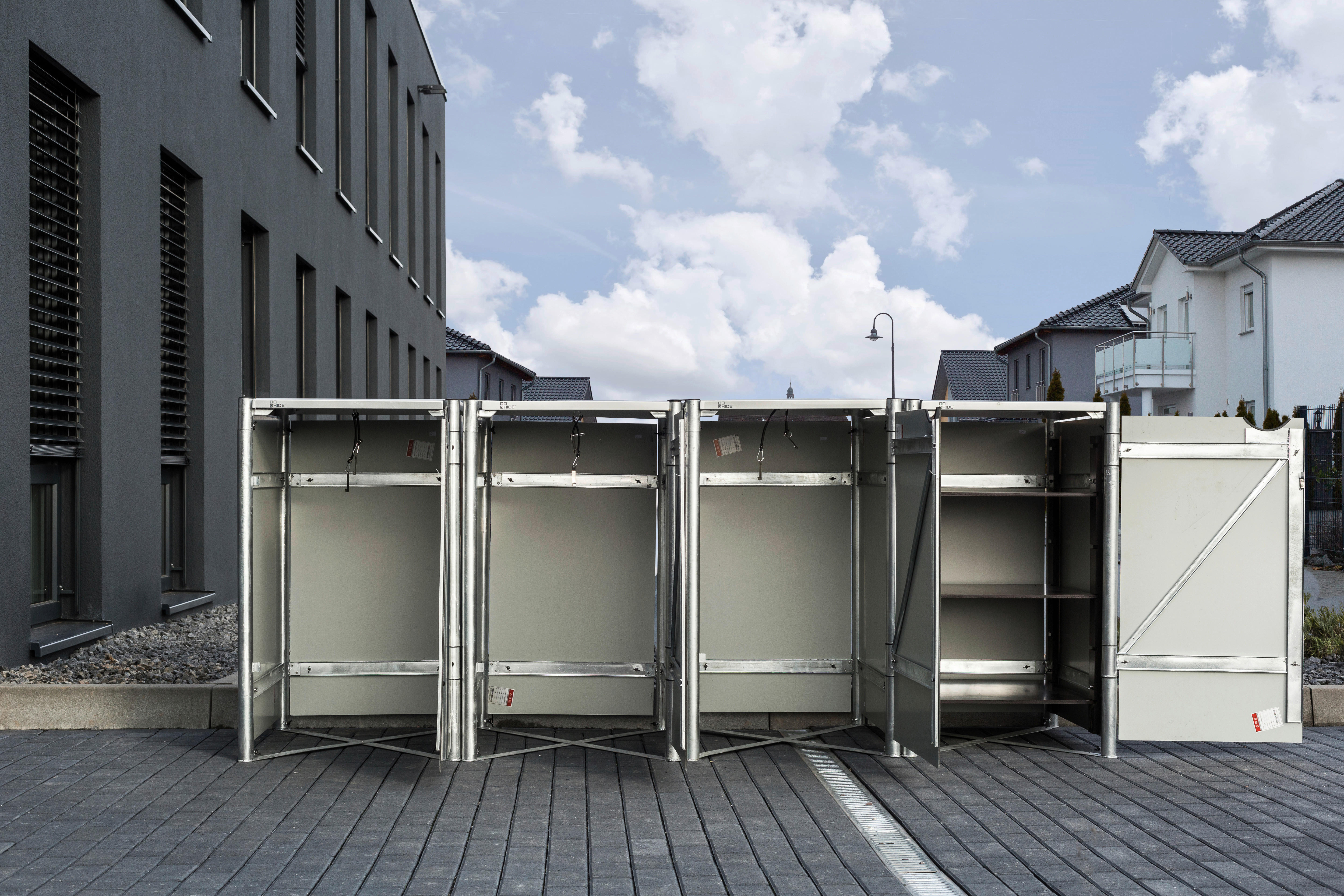 Hide Mülltonnenbox 4x 240 Liter schwarz...