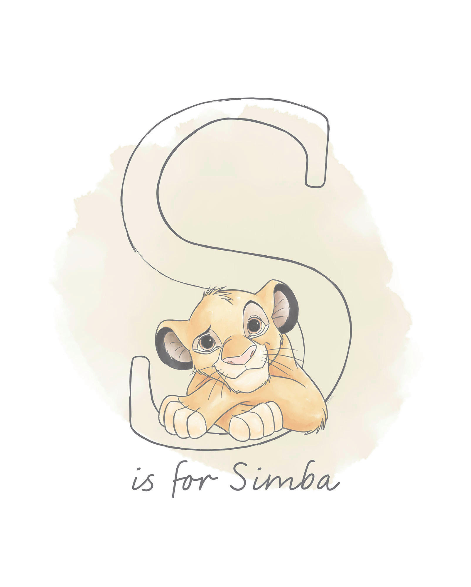 Komar Poster S like Simba Disney B/L: ca. 40x50 cm S like Simba - (40,00/50,00cm) - Komar