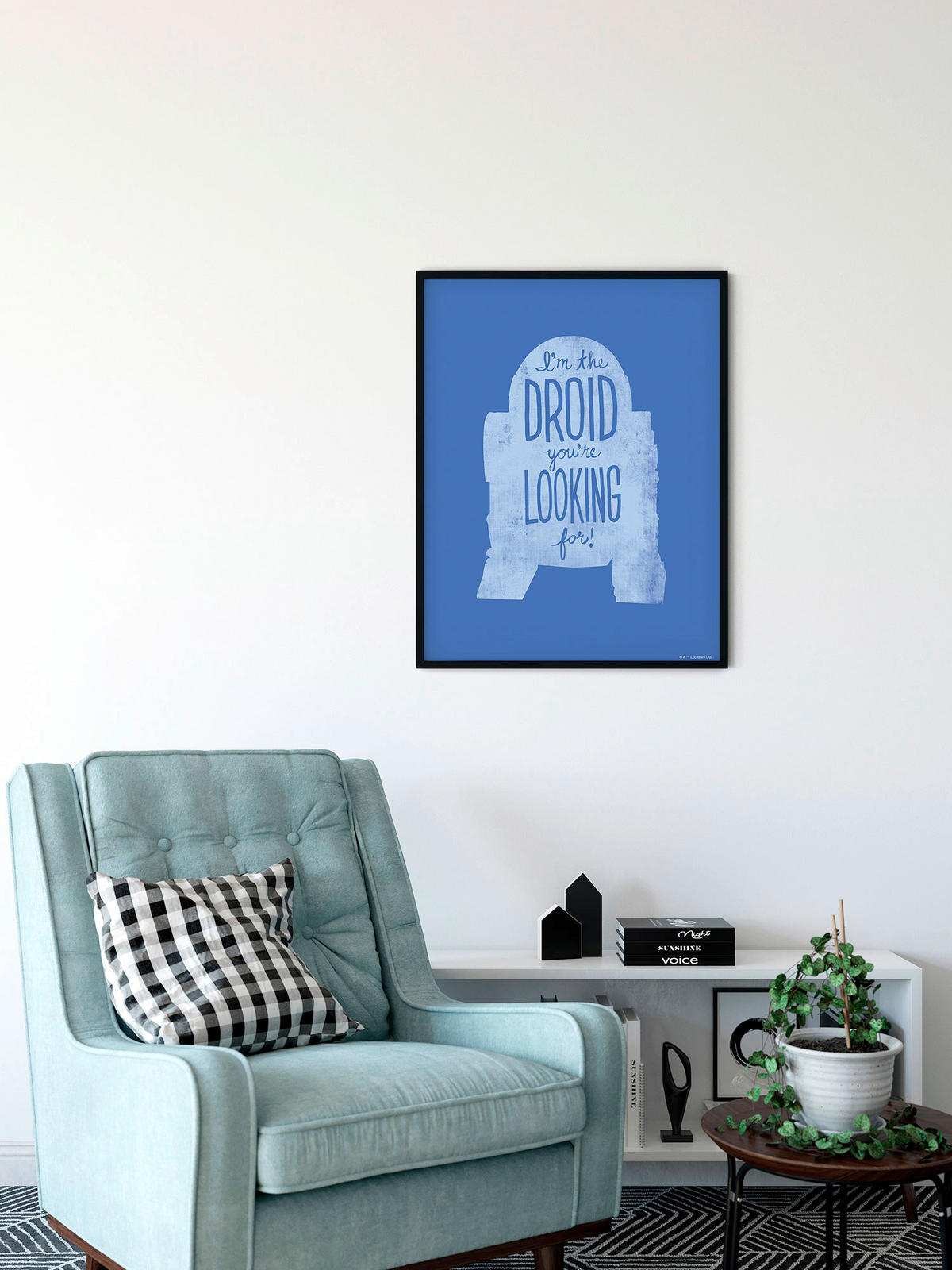 Komar Poster Star Wars Silhouette Quotes R2D2 Star Wars B/L: ca. 50x70 cm Star Wars Silhouette Quotes R2D2 - (50,00/70,00cm) - Komar