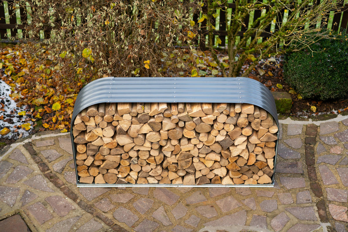 Westmann Kaminholzregal anthrazit B/H/L: ca. 46x111x212 cm Kaminholzregal - anthrazit (212,00/46,00/111,00cm) - Westmann