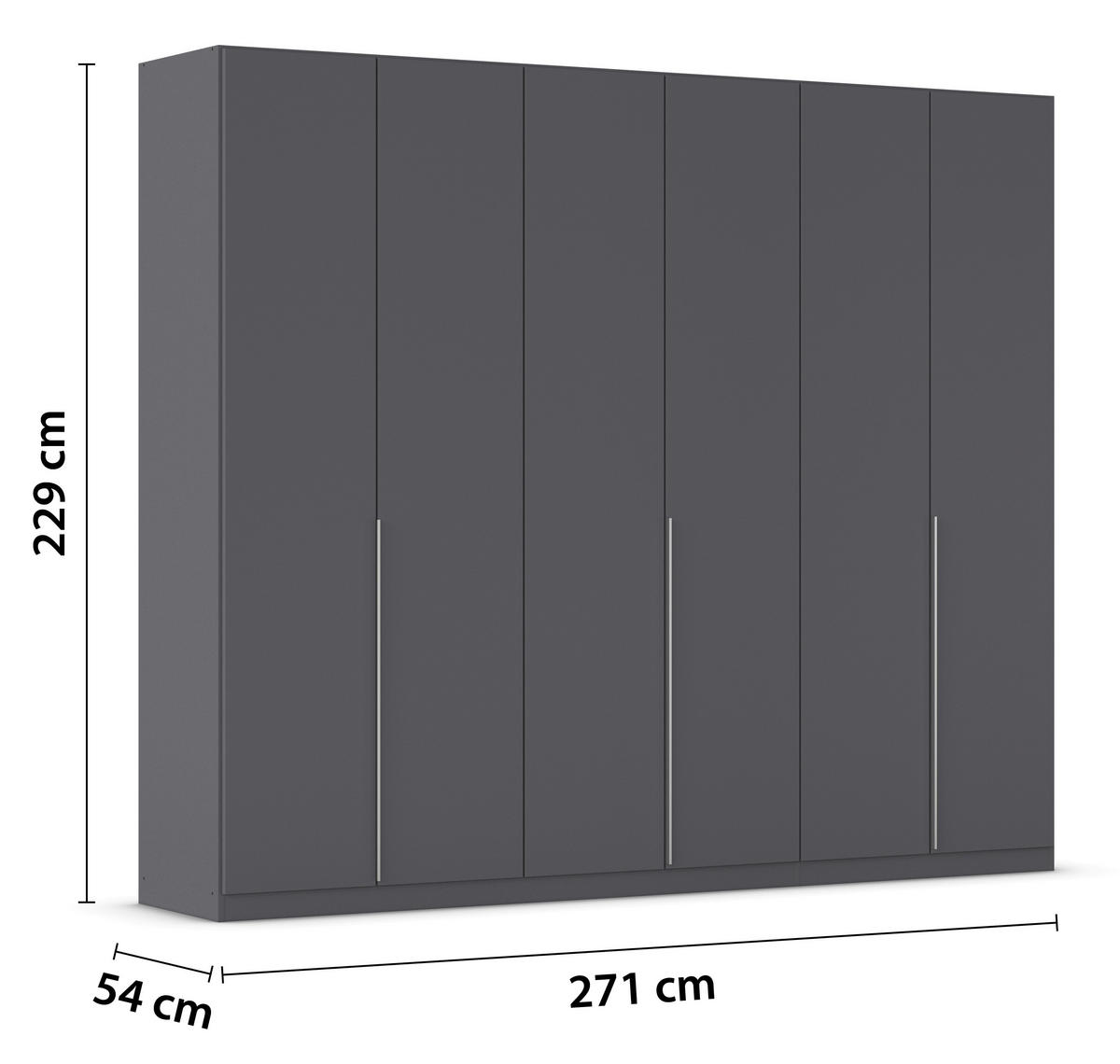 Kleiderschrank Alabama grau B/H/T: ca. 271x229x54 cm Alabama - Alu/grau (271,00/229,00/54,00cm)
