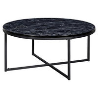 Couchtisch schwarz Marmor Optik schwarz B/H/T: ca. 80x35x80 cm Couchtisch - schwarz (80,00/35,00/80,00cm) - Wohnling