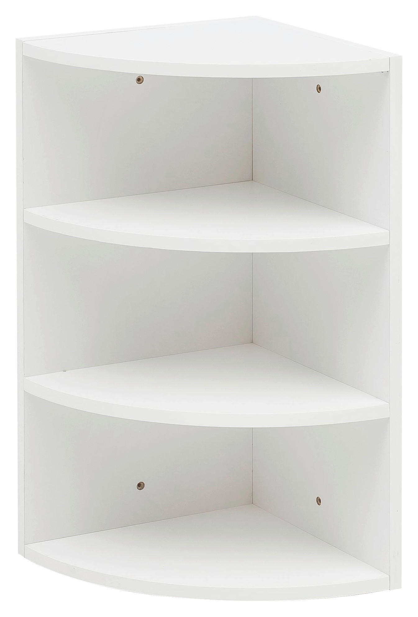 Eckregal weiß B/H/T: ca. 30x60x30 cm Eckregal - weiß (30,00/60,00/30,00cm) - Wohnling