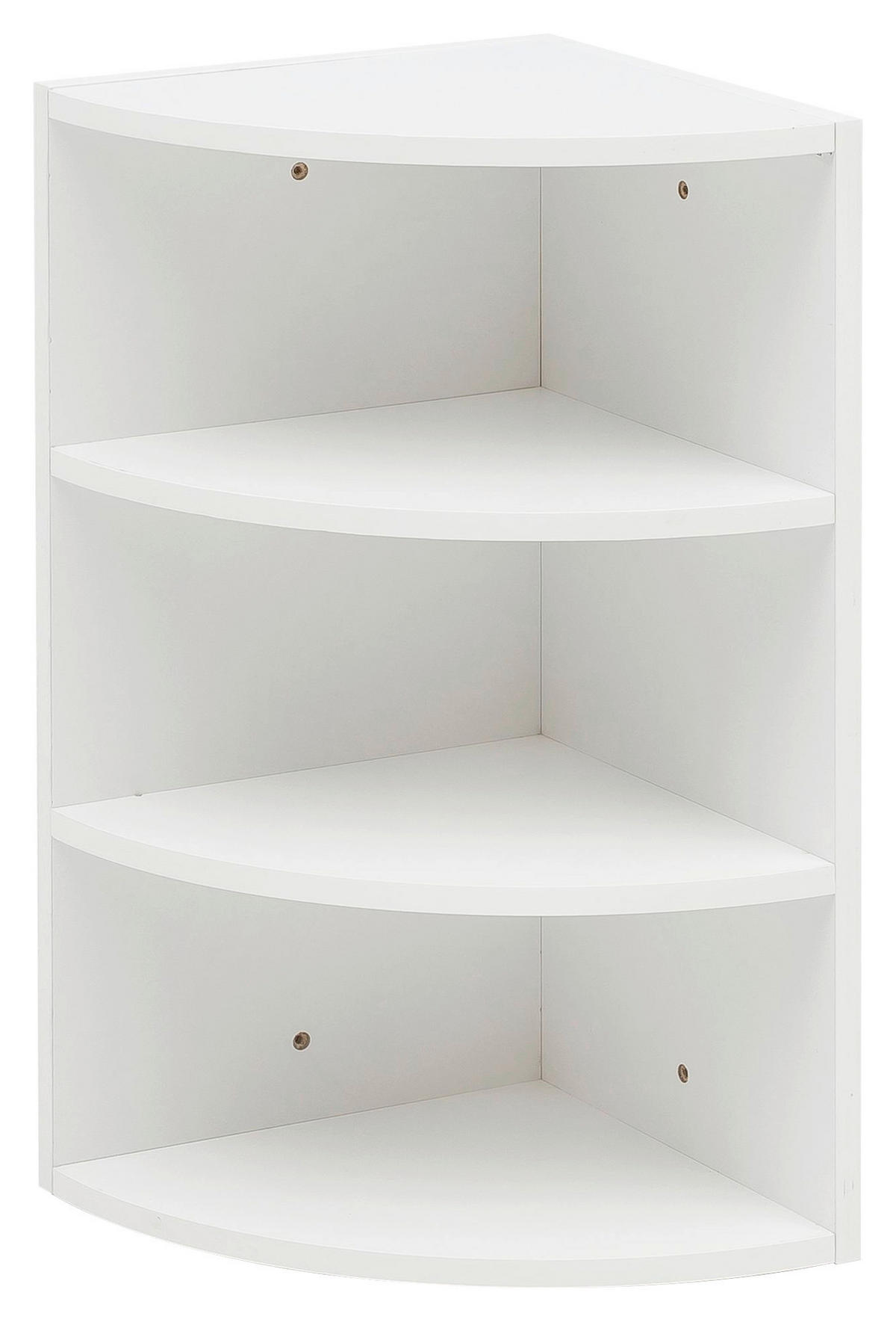 Eckregal weiß B/H/T: ca. 30x60x30 cm Eckregal - weiß (30,00/60,00/30,00cm) - Wohnling