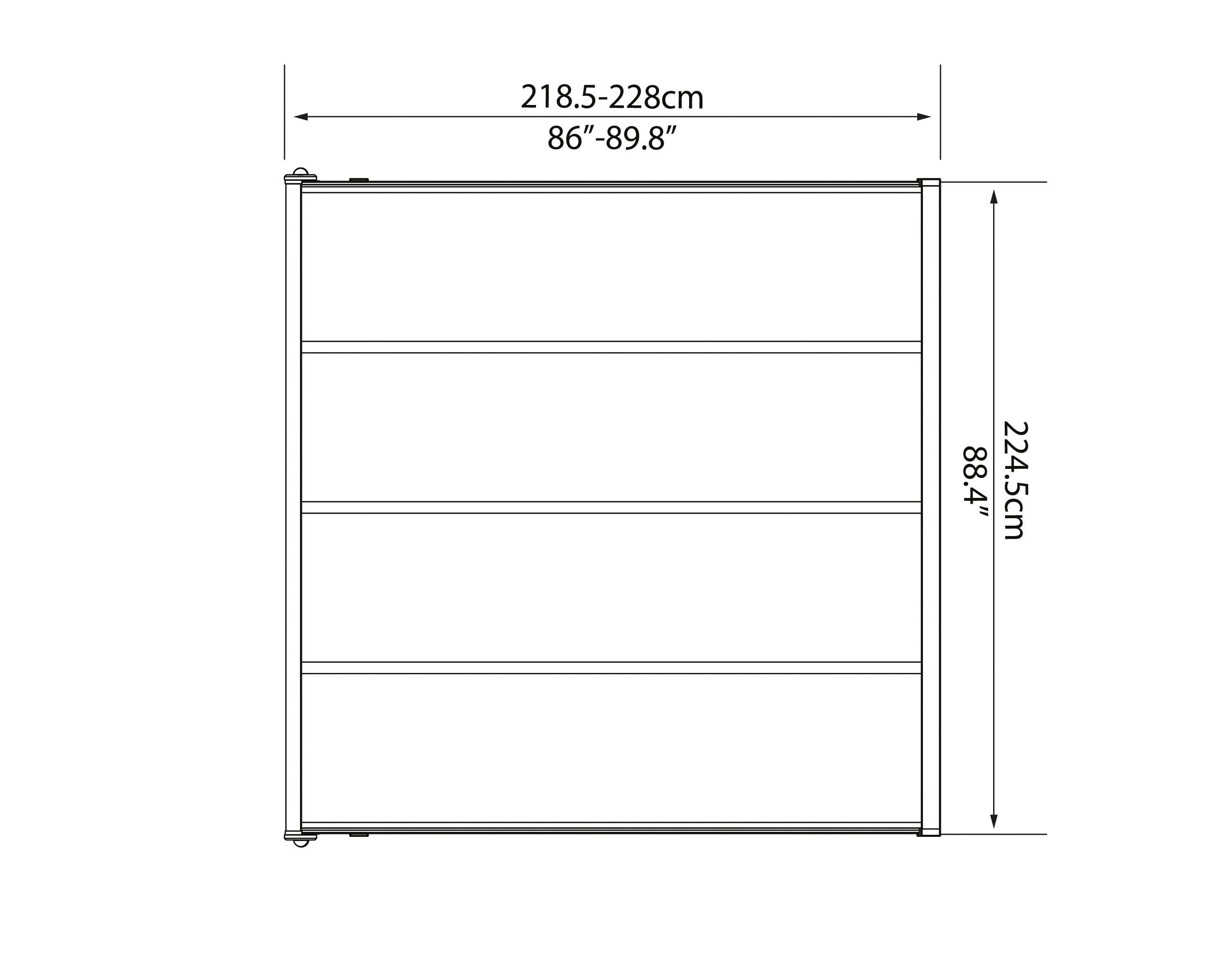 Palram Terrassendach Sierra grau Alumini...