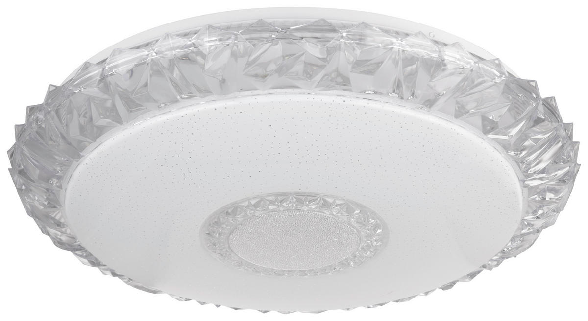 GLOBO Smarte Deckenleuchte 48413-40SH Opal Metall Glas H/D: ca. 10x50 cm Smart-Deckenleuchte_Eddie - Opal (50,00/10,00cm) - GLOBO