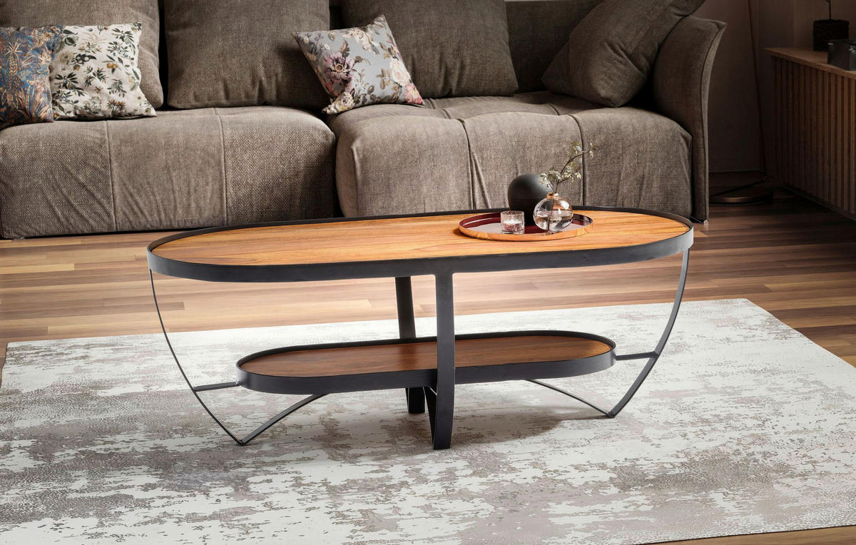 Couchtisch braun B/H/T: ca. 100x35x50 cm Couchtisch - braun (100,00/35,00/50,00cm) - Wohnling