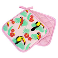 Küchenzubehör Topflappen_Tukan_2tlg. - bunt (18,00/18,00cm)