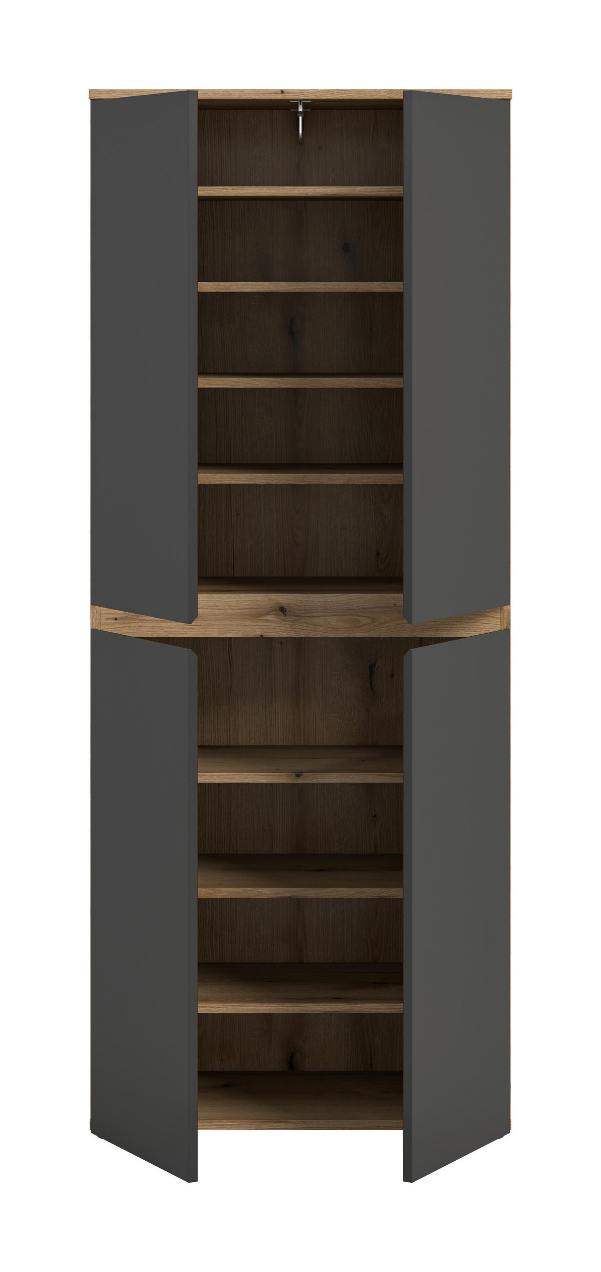 Schrank SCARPA Evoke Oak Nachbildung anthrazit B/H/T: ca. 70x175x37 cm SCARPA - anthrazit (70,00/175,00/37,00cm) - xonox.home