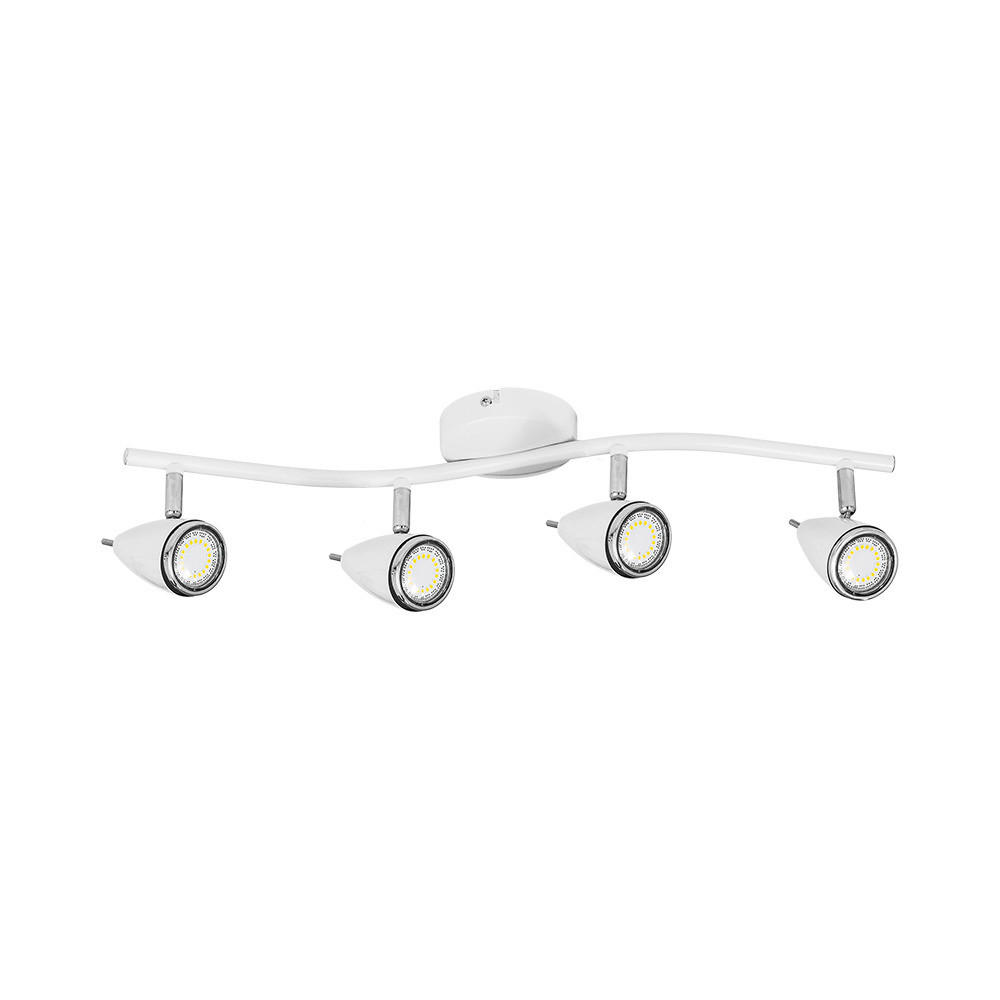 SPOT Light Spotbalken 2098402 weiß Metall B/H/T: ca. 67x12x10 cm GU10 4 Brennstellen Linda - weiß (67,00/12,00/10,00cm) - SPOT Light