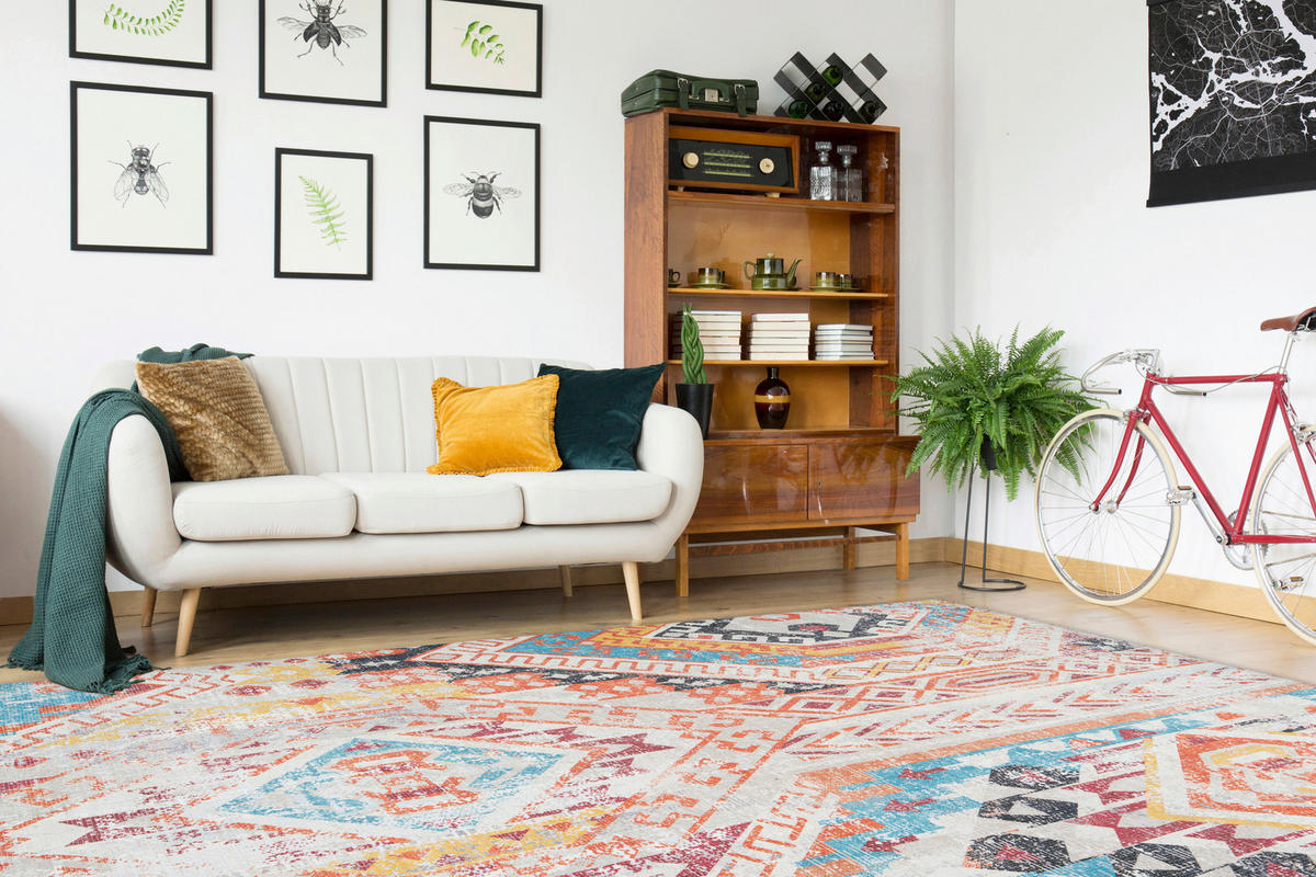 360Living Teppich Indiana multicolor B/L: ca. 80x150 cm Indiana - orange/multicolor (80,00/150,00cm) - 360Living