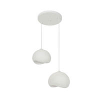 Opviq Pendelleuchte weiß Polyester-Mischgewebe Metall B/H/L: ca. 29x120x34 cm E27 2 Brennstellen Yontu - 15852 - weiß (34,00/29,00/120,00cm) - Opviq