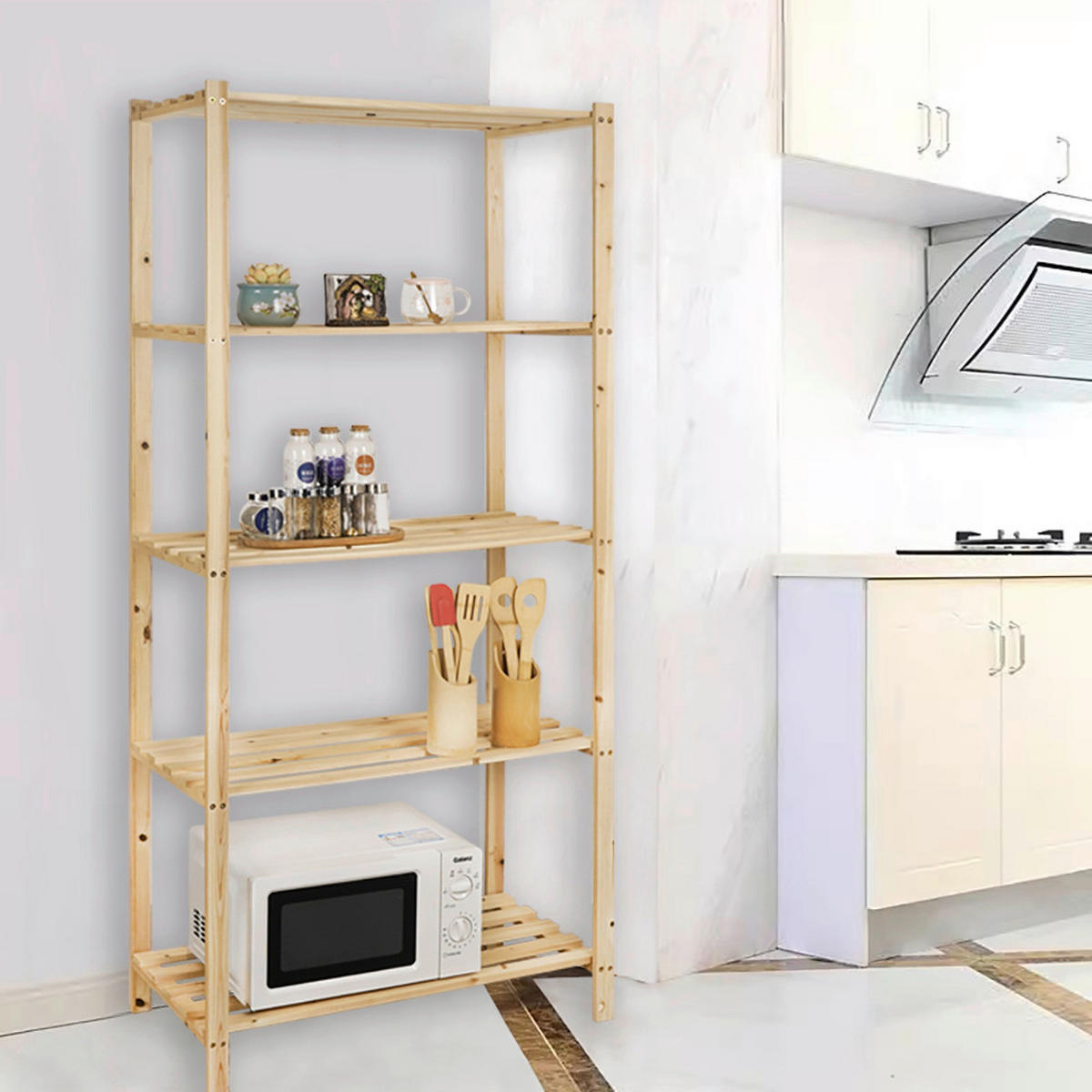 Holzregal natur B/H/L: ca. 40x170x75 cm Holzregal 170x75x40 - natur (75,00/40,00/170,00cm)