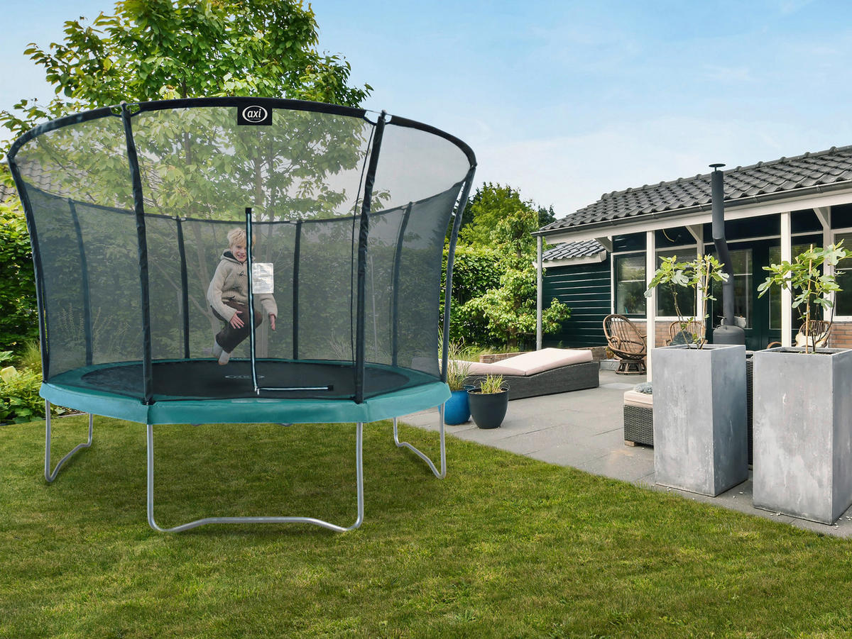 AXI Trampolin Denver schwarz B/H/T: ca. 405x269x405 cm Denver - schwarz/grün (405,00/269,00/405,00cm) - AXI