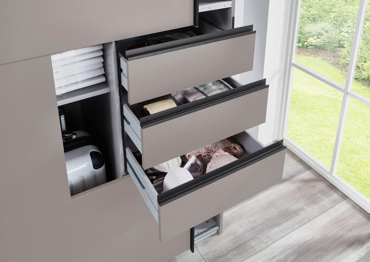 Schwebetürenschrank Saigon Sahara grau B/H/T: ca. 225x208x64 cm Saigon - Sahara/grau (225,00/208,00/64,00cm)