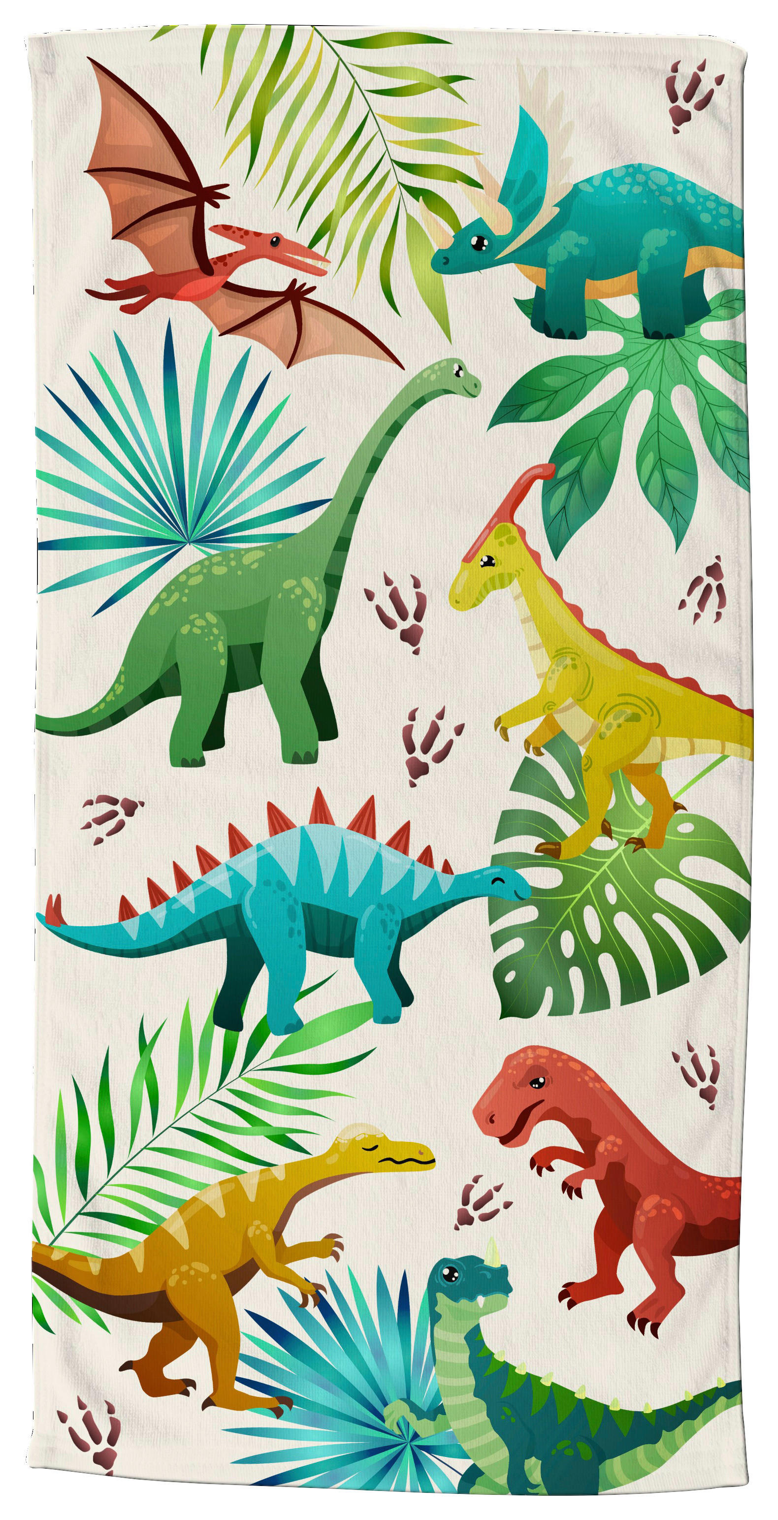 Strandtuch Dinos Multi Polyester B/L: ca. 75x150 cm