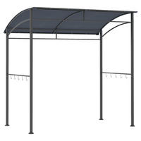Outsunny Grillpavillon grau Polyester B/H/L: ca. 150x220x215 cm Grillpavillon - grau (215,00/150,00/220,00cm) - Outsunny