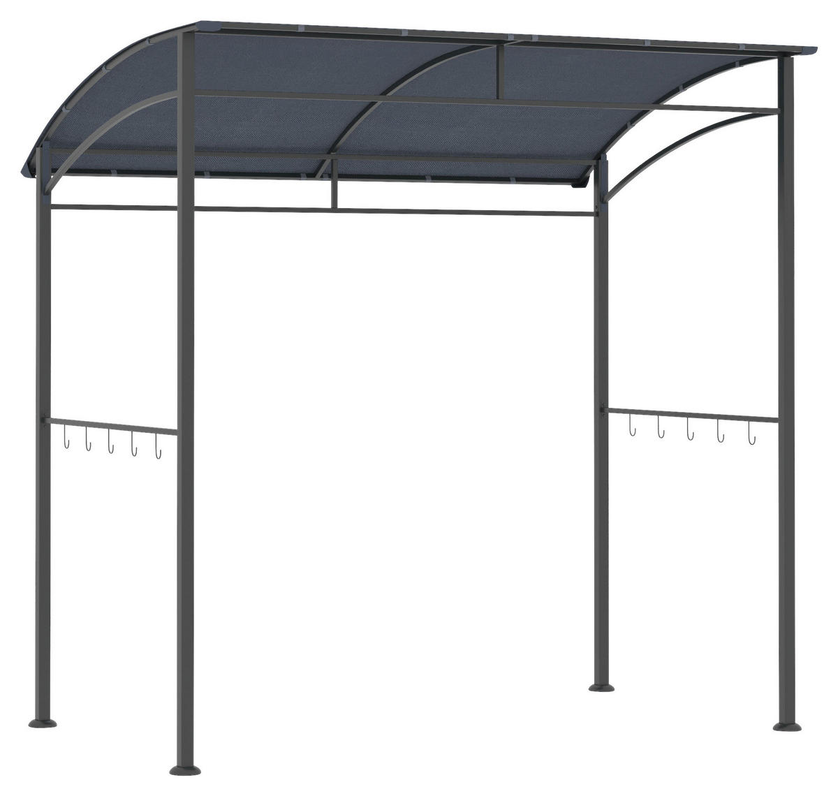 Outsunny Grillpavillon grau Polyester B/H/L: ca. 150x220x215 cm Grillpavillon - grau (215,00/150,00/220,00cm) - Outsunny