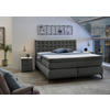 Boxspringbett  graubraun Flachgewebe Liegefläche B/L: ca. 180x200 cm Jessica_Boxspringbett - schwarz/graubraun (194,00/122,00/216,00cm)