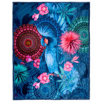 Wohndecke Ofelia Polysamt Ofelia - blau (130,00/160,00cm) - HIP