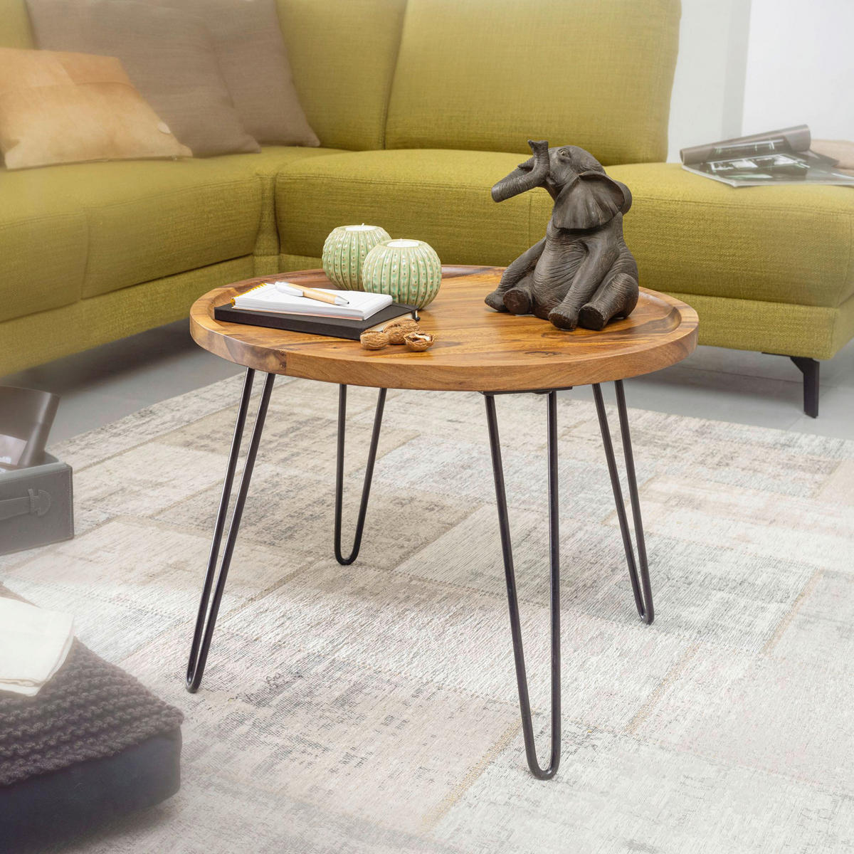 Couchtisch braun H: ca. 45 cm Couchtisch - braun (45,00cm) - Wohnling