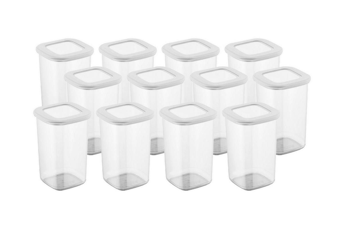 HermiaConcept Vorratsdosenset 12-tlg. weiß B/H/T/L/D: ca. 10x16,5x10x10x10 cm 12-tlg. - weiß (10,00/10,00/16,50cm) - HermiaConcept