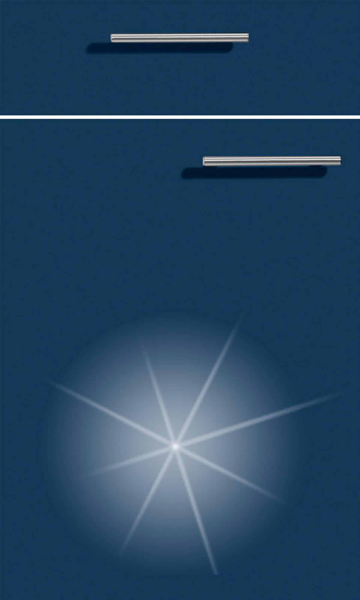 Express Doppelblock Star hellgrau Lacklaminat Hochglanz B/T/L: ca. 280x60x150 cm Star - hellgrau (280,00/150,00cm) - Express