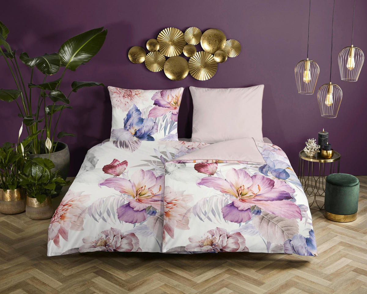 Baumwoll Bettwäsche Caen Satin Caen - Multi (155,00/220,00cm) - Descanso