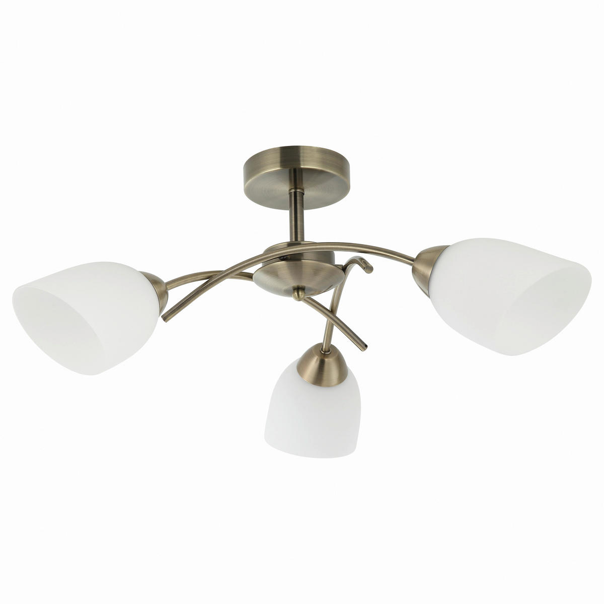 Lamkur Deckenleuchte DONNA 45467 oxidgrün Glas Metall H/L: ca. 25x51 cm E27 3 Brennstellen Donna - oxidgrün (51,00cm) - Lamkur