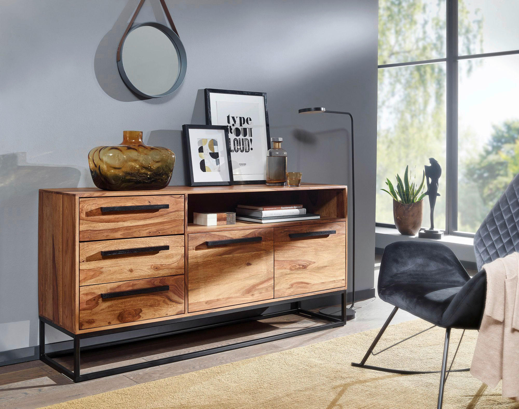 Sideboard rosenholz Nachbildung B/H/T: c...