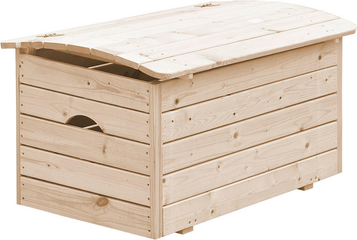 Timbela Aufbewahrungsbox M034 natur Holz B/H/L: ca. 80x47x50 cm M034 - natur (50,00/80,00/47,00cm) - Timbela