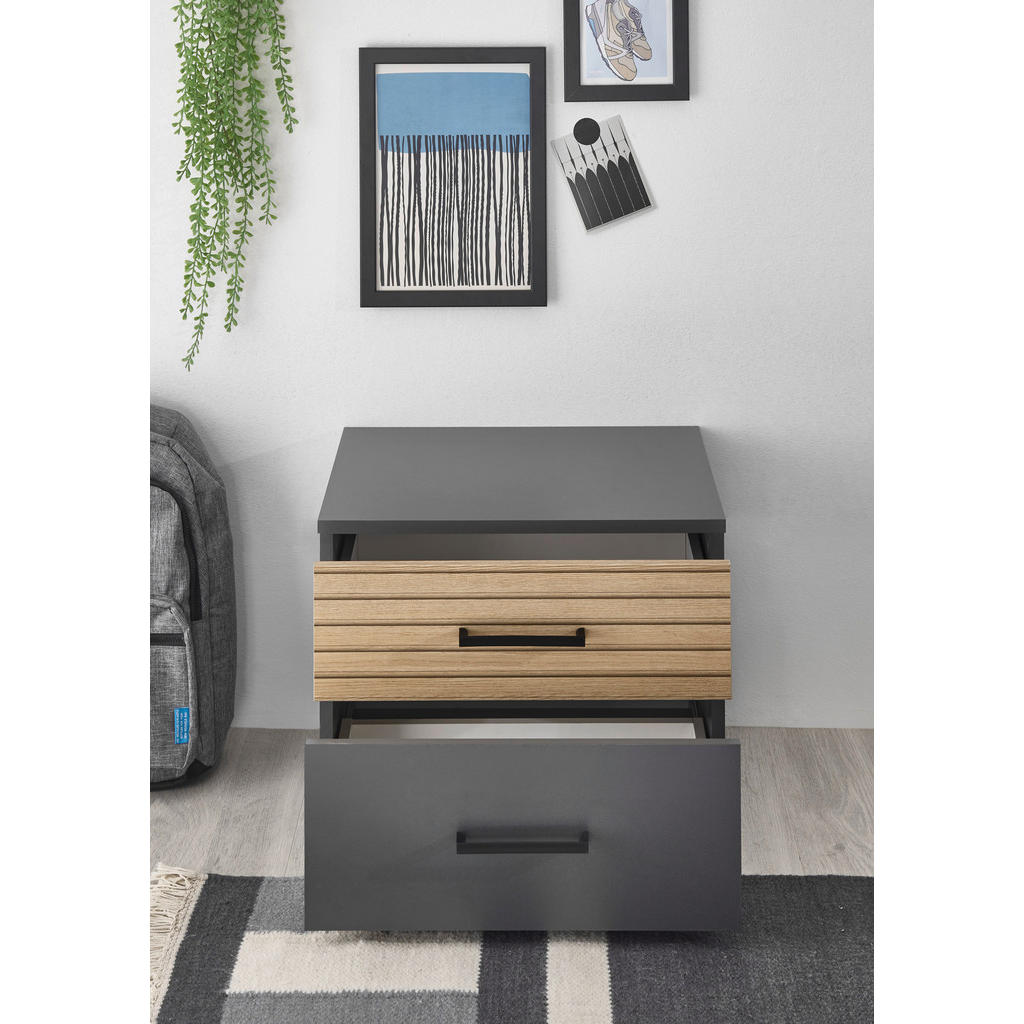 Thumbnail - Nachtkonsole Laurie Graphit B/H/T: ca. 46x39x41 cm