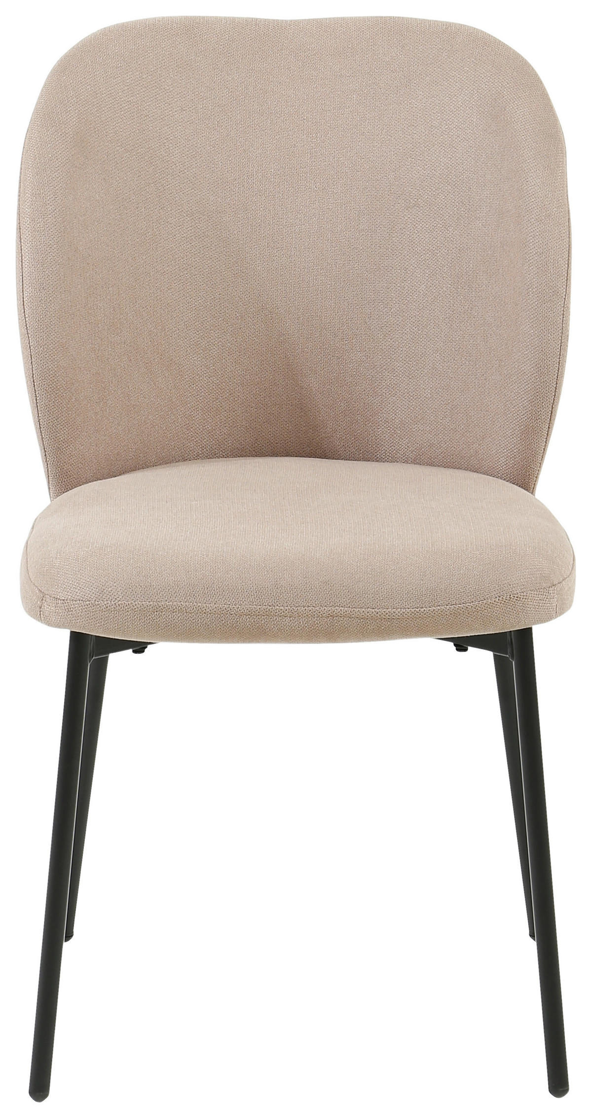 Stuhl Medina beige schwarz Webstoff Metall B/H/T: ca. 46x85x48 cm Medina - beige/schwarz (46,00/85,00/48,00cm)