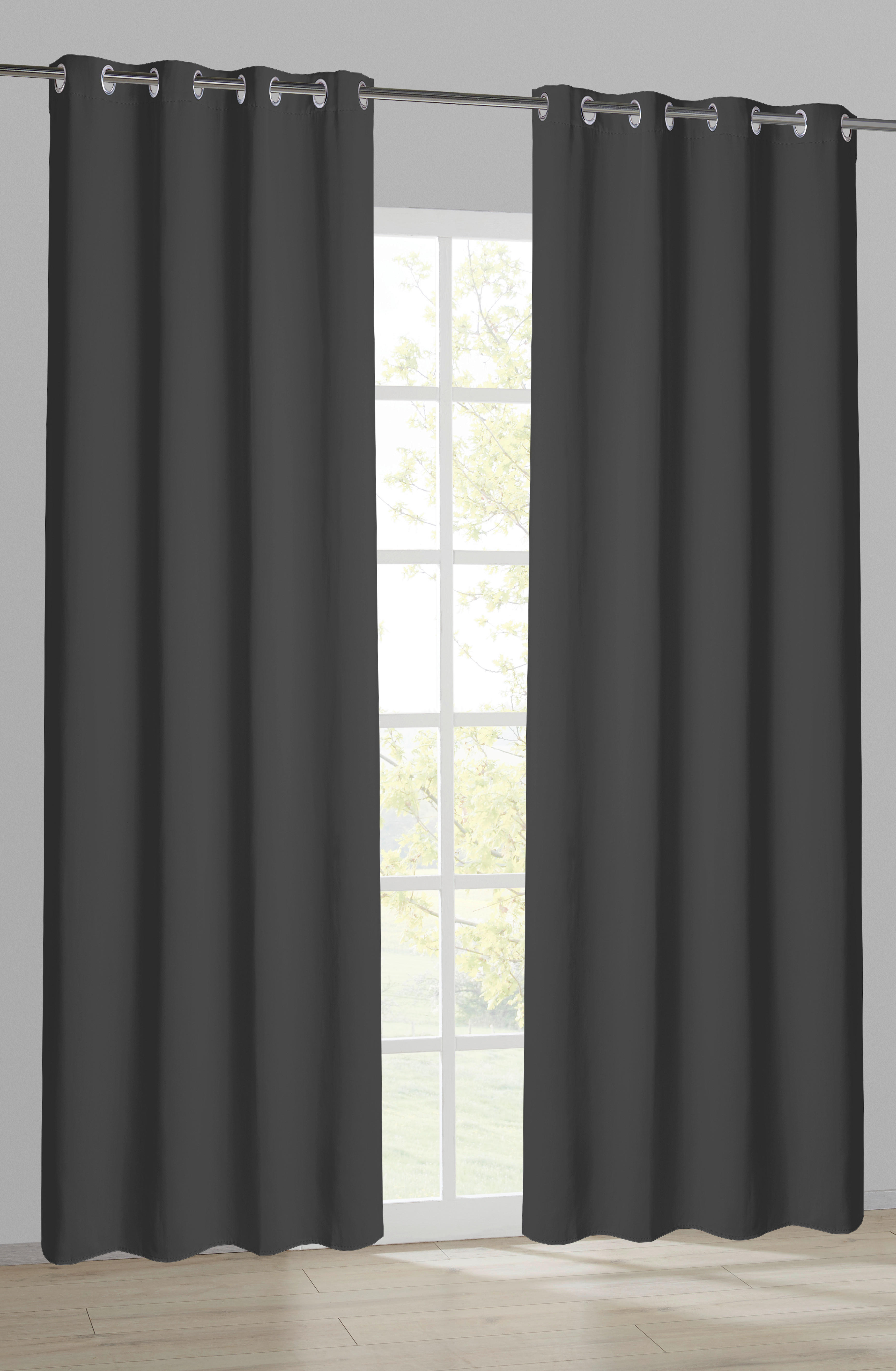 Ösenvorhang Verona anthrazit B/L: ca. 140x245 cm Verona - anthrazit (140,00/245,00cm)