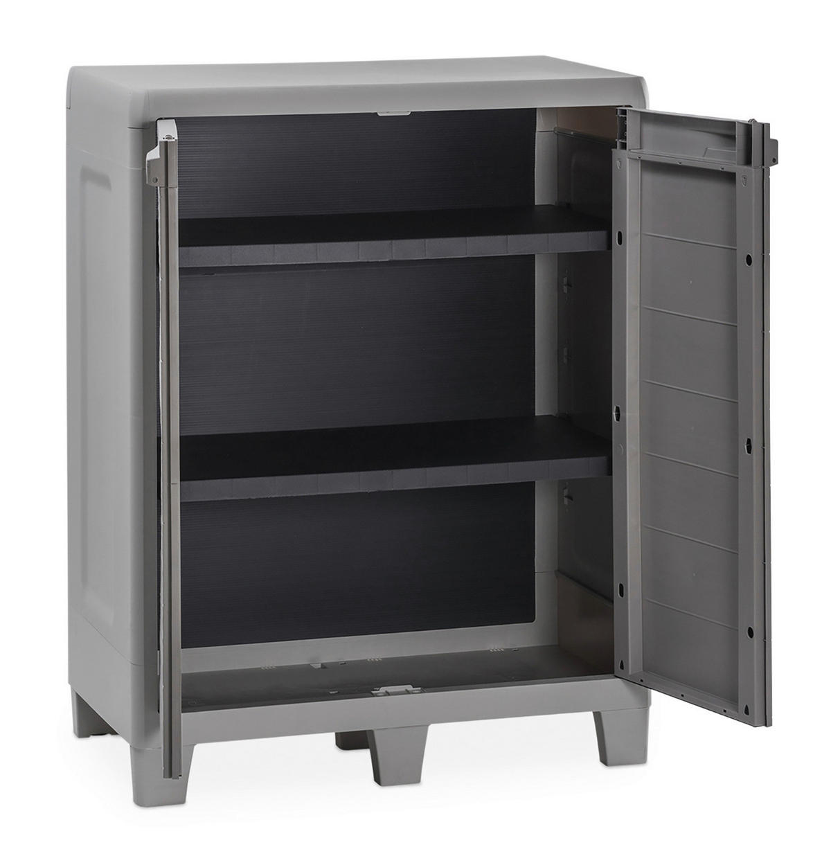 Toomax Kunststoffschrank Woodys grau Kunststoff B/H/L: ca. 46x101x78 cm Woodys - grau (78,00/46,00/101,00cm) - Toomax