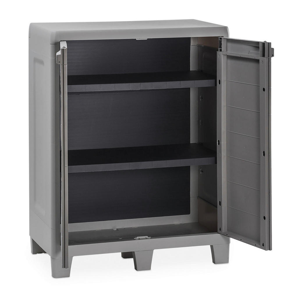 Thumbnail - Toomax Kunststoffschrank Woodys grau Kunststoff B/H/L: ca. 46x101x78 cm