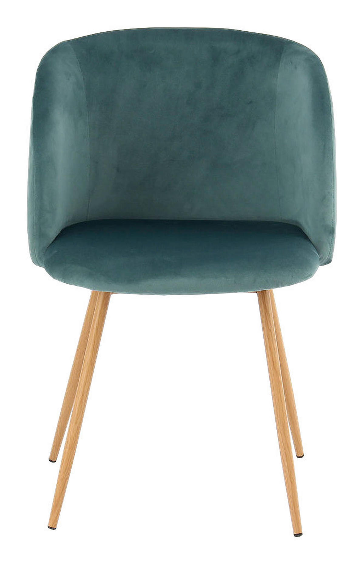 Stuhl Celina 100 2er grün Microfaser B/H/T: ca. 54x84x56 cm Celina 100 2er - Eiche/grün (54,00/84,00/56,00cm) - 360 Living