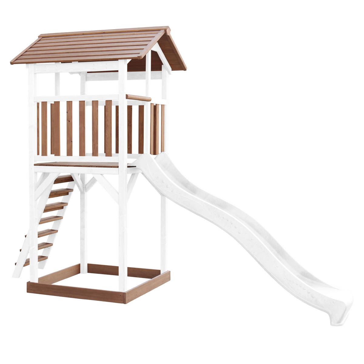 AXI Spielturm Beach Tower braun B/H/L: ca. 111x242x349 cm Beach Tower - braun/weiß (349,00/111,00/242,00cm) - AXI
