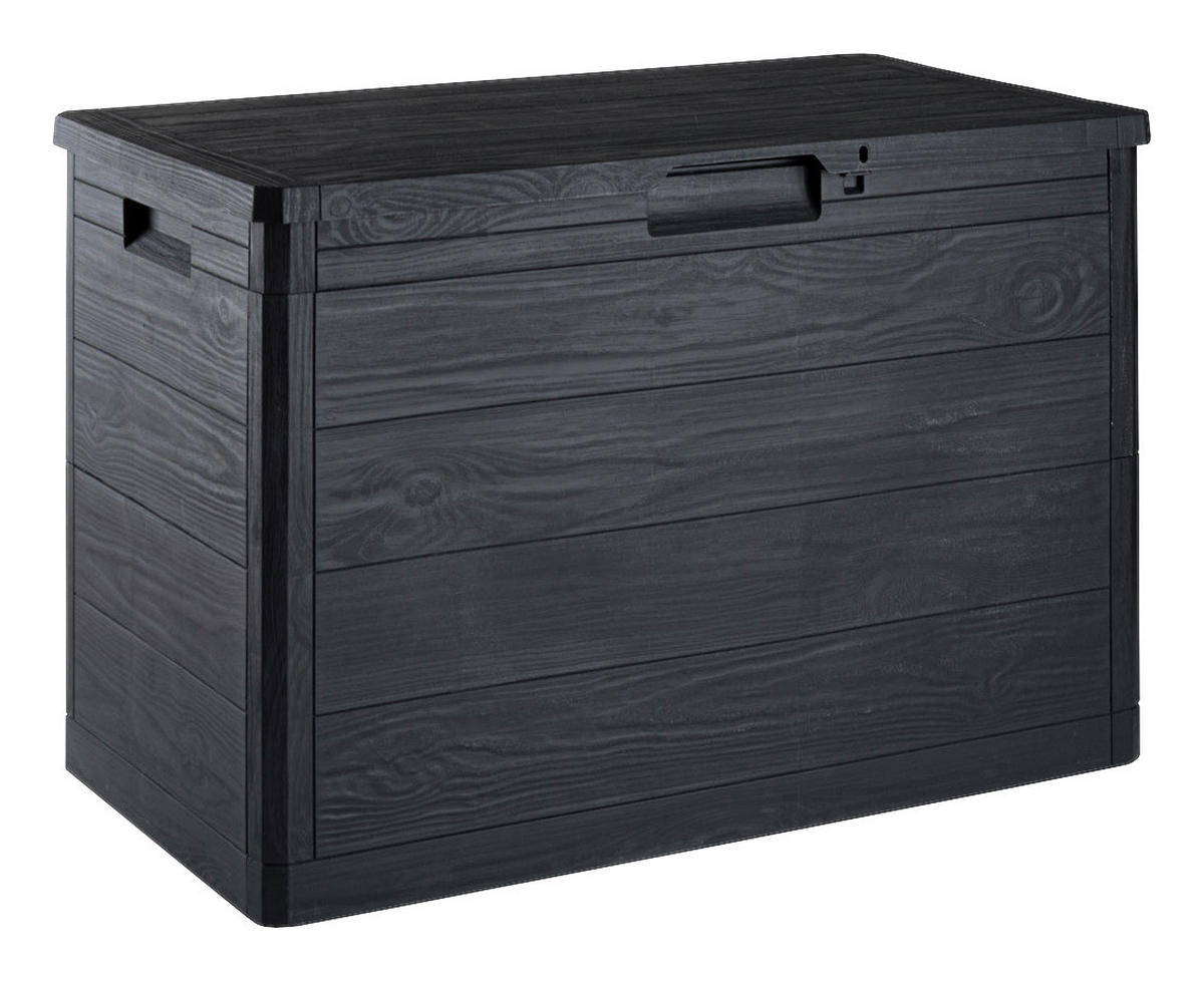 Toomax Aufbewahrungsbox Woodys anthrazit Kunststoff B/H/L: ca. 52,7x44,5x77,5 cm Woodys - anthrazit (77,50/52,70/44,50cm) - Toomax