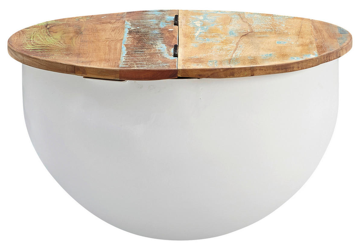Couchtisch weiß B/H/T: ca. 60x34x60 cm Couchtisch - weiß (60,00/34,00/60,00cm) - Wohnling