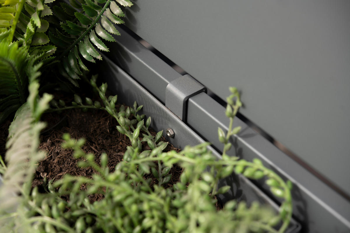 Westmann Pflanzkasten Mülltonnenverkleidung Planum anthrazit Stahl B/H/L: ca. 50x16x12 cm Planum - anthrazit (12,00/50,00/16,00cm) - Westmann