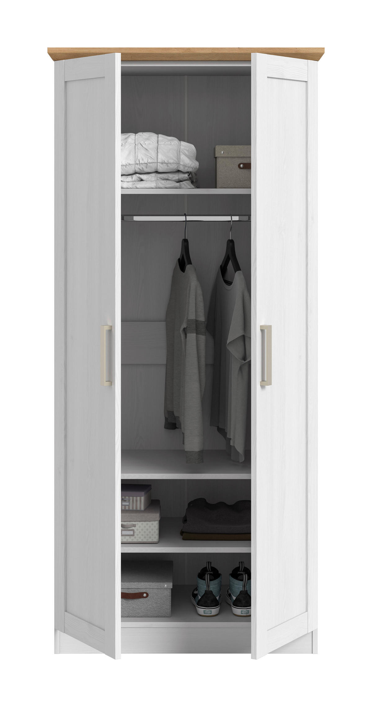 Kleiderschrank FLORENZ Sibiu Lärche Nachbildung Eiche Artisan Nachbildung B/H/T: ca. 84x184x54 cm FLORENZ - Eiche (84,00/184,00/54,00cm) - xonox.home