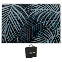 Outsunny Outdoor-Teppich schwarz B/H/L: ca. 274x182x0,3 cm Outdoor-Teppich - blau/schwarz (0,30/274,00/182,00cm) - Outsunny