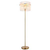 GLOBO Stehleuchte gold klar Metall H/D: ca. 152x38 cm E27 1 Brennstellen GORLEY - gold/klar (38,00/152,00cm) - GLOBO
