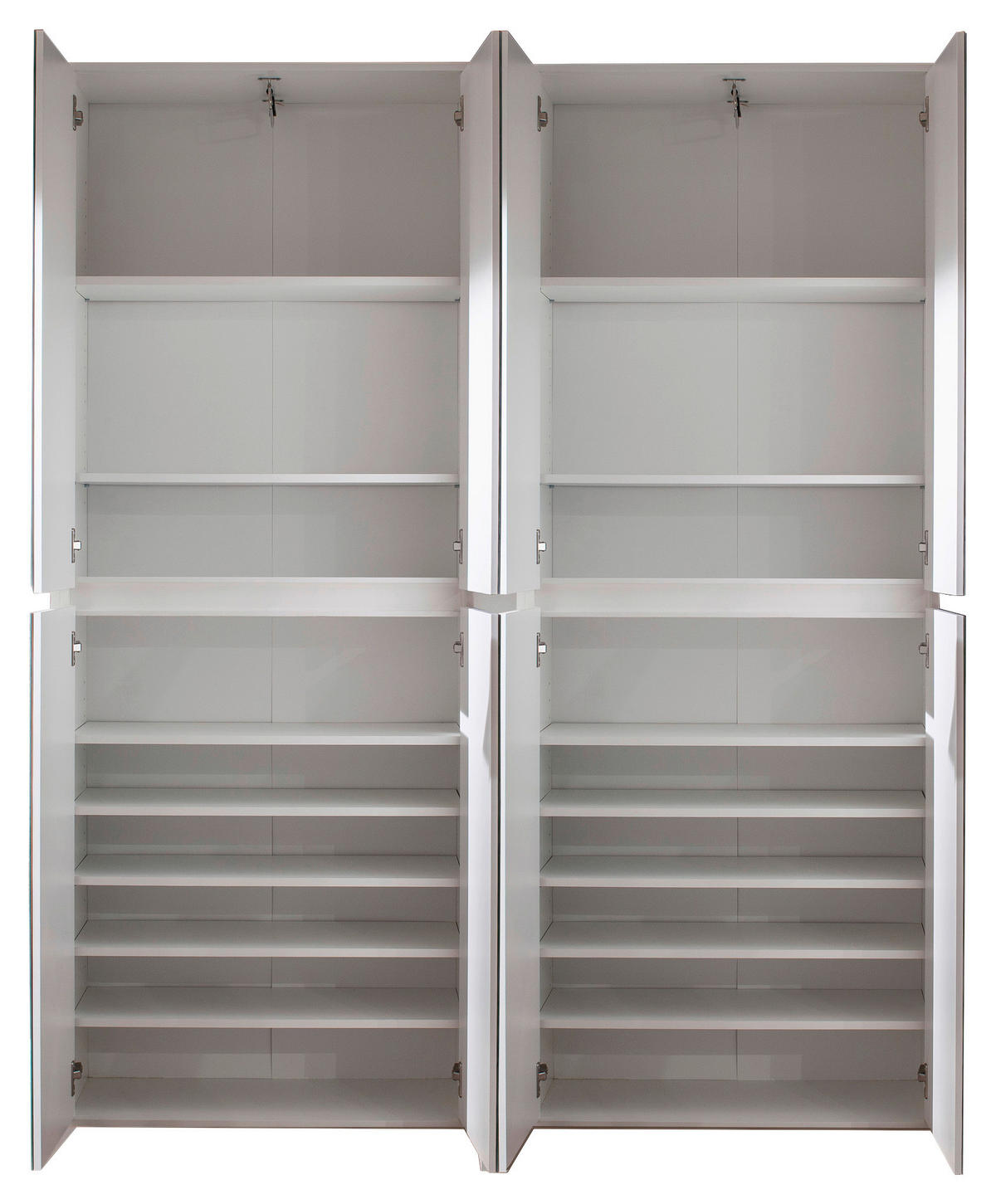 Garderobenschrank Mirror weiß B/H/T: ca. 148x191x34 cm Mirror - weiß (148,00/191,00/34,00cm) - Trendteam