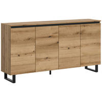 Sideboard Tomasa Evoke Oak Nachbildung schwarz B/H/T: ca. 160x84x36 cm Tomasa - schwarz (160,00/84,00/36,00cm) - xonox.home