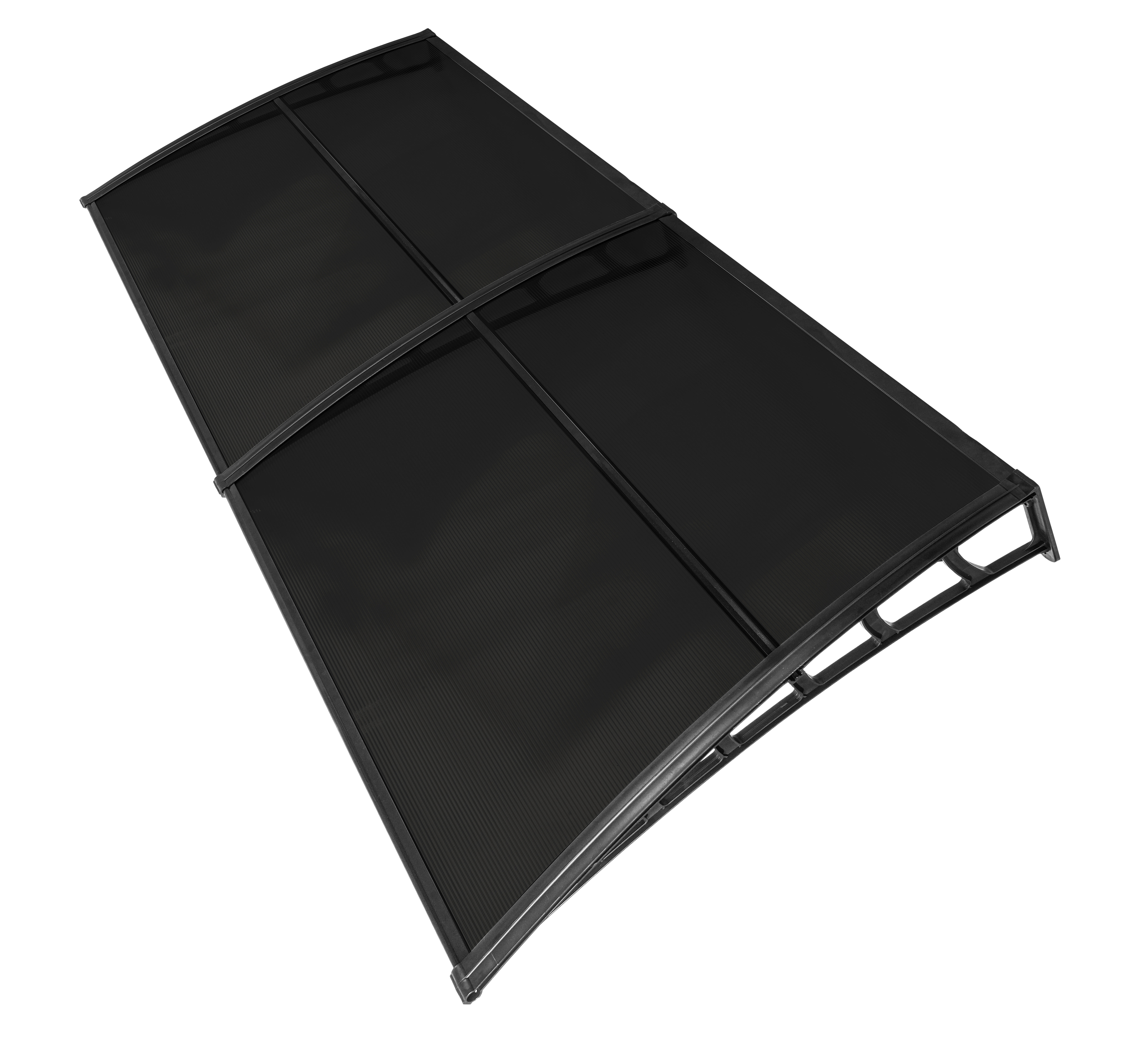 Brosplast Vordach schwarz B/H/L: ca. 240x23x105 cm Vordach_GRDNL003 - schwarz (105,00/240,00/23,00cm) - Brosplast