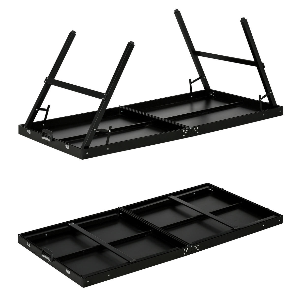 SPORTNOW Mini Tischtennisplatte schwarz Aluminium B/H/L: ca. 76x72x152 cm Mini Tischtennisplatte - schwarz (152,00/76,00/72,00cm) - SPORTNOW