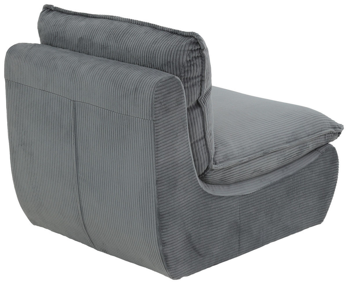 Sessel Rhodos dunkelgrau Microfaser B/H/T: ca. 74x77x87 cm Rhodos - dunkelgrau (74,00/77,00/87,00cm) - Hela